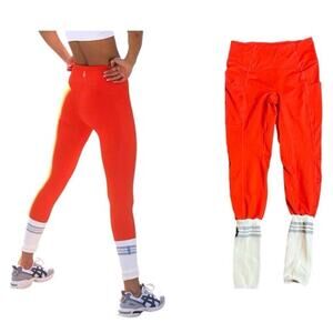 Free People FP Movement Sock It To Me Leggings Orange Size Small